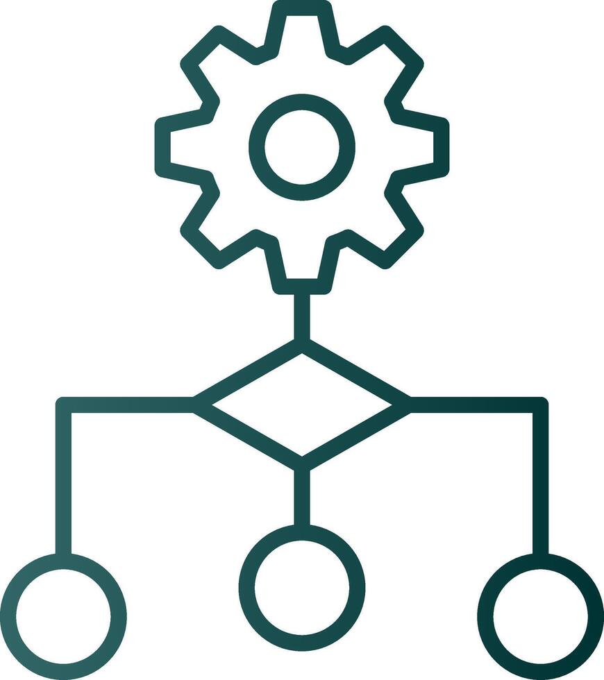 Algorithm Line Gradient Icon vector