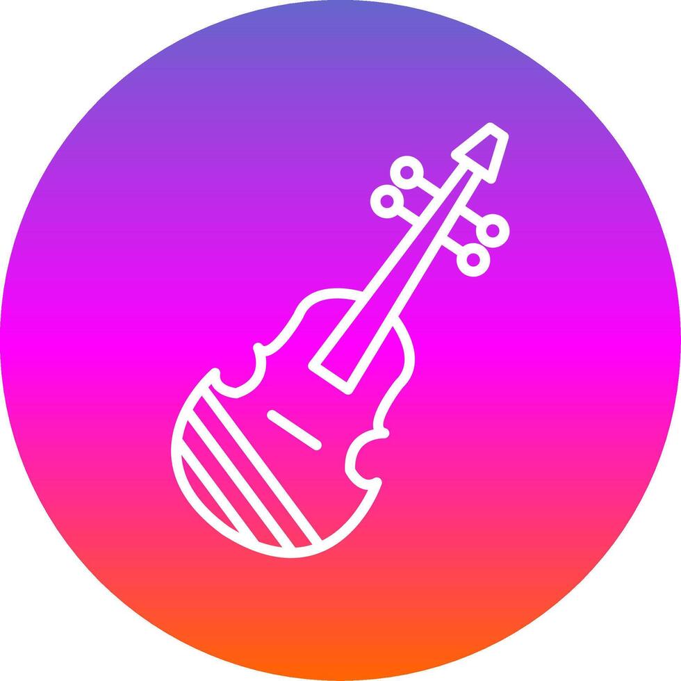 Violin Line Gradient Circle Icon vector