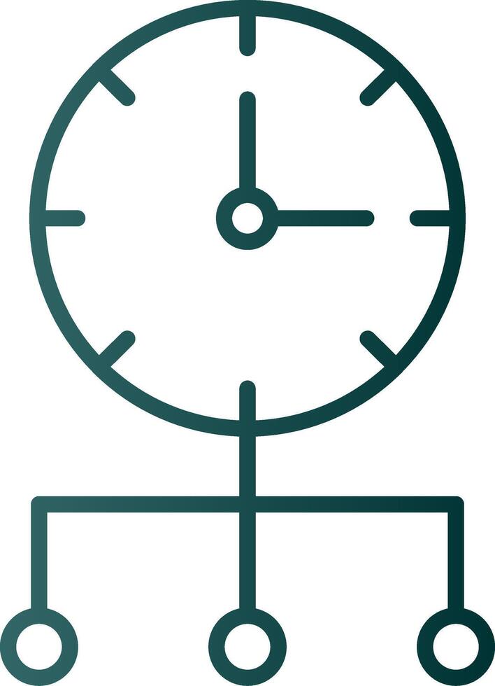 Time Optimization Line Gradient Icon vector