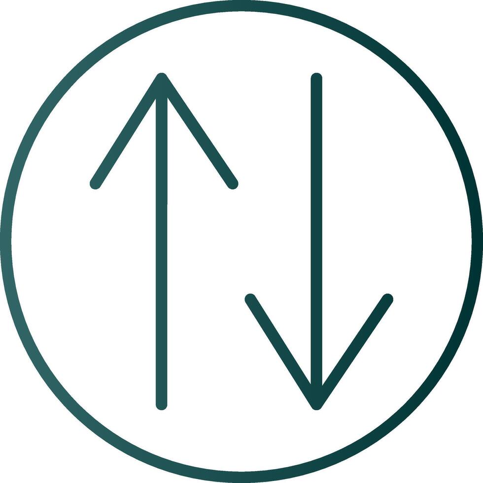 Swap Line Gradient Icon vector