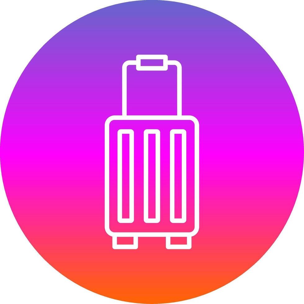 Suitcase Line Gradient Circle Icon vector