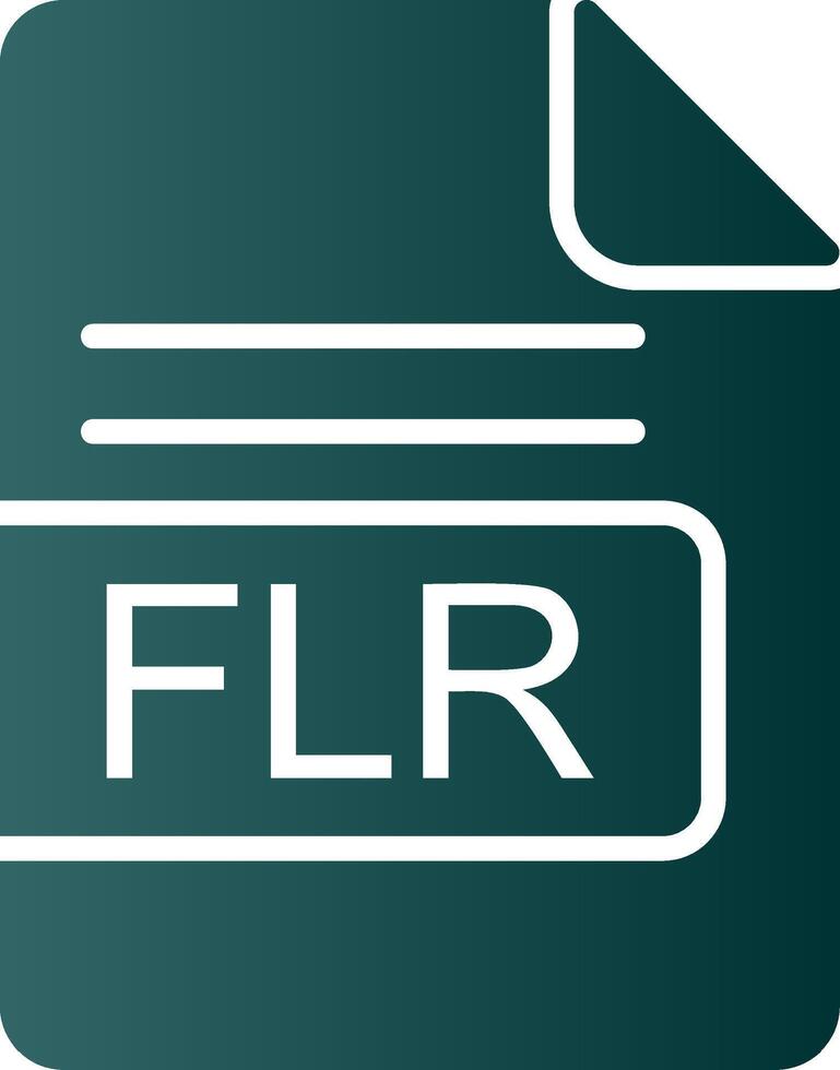 FLR File Format Glyph Gradient Icon vector