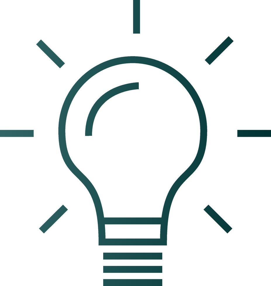 Idea Bulb Line Gradient Icon vector