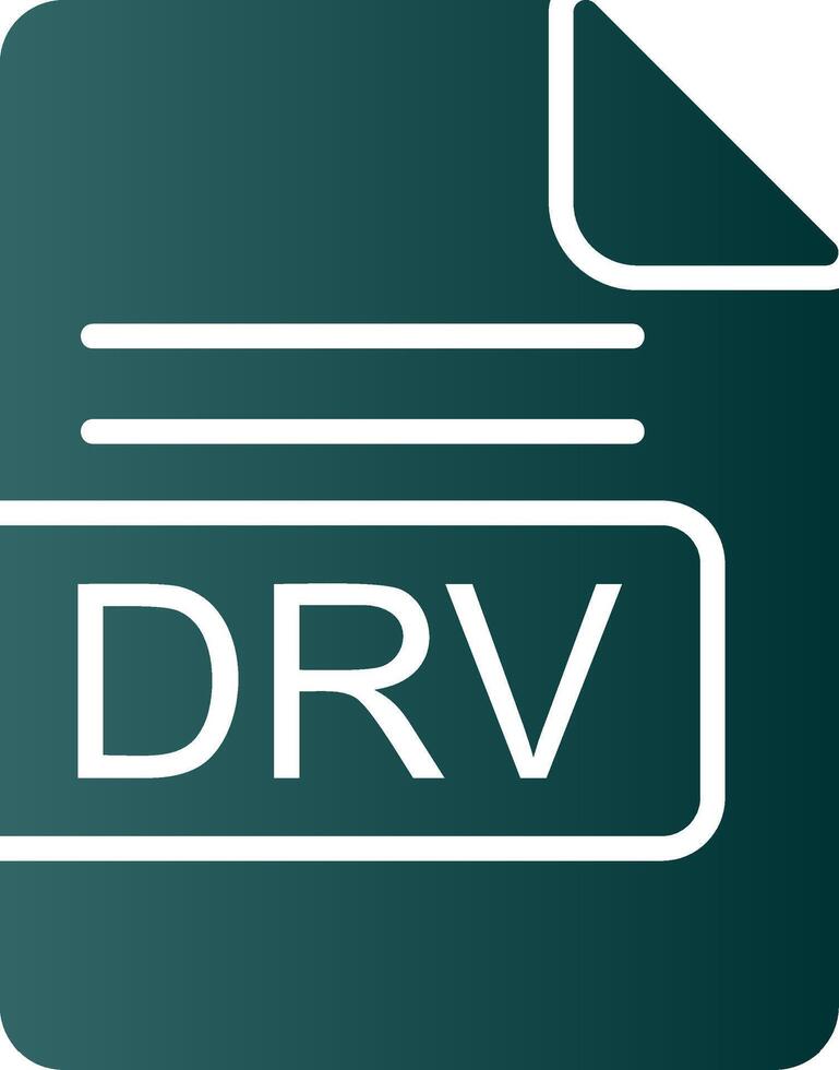 DRV File Format Glyph Gradient Icon vector