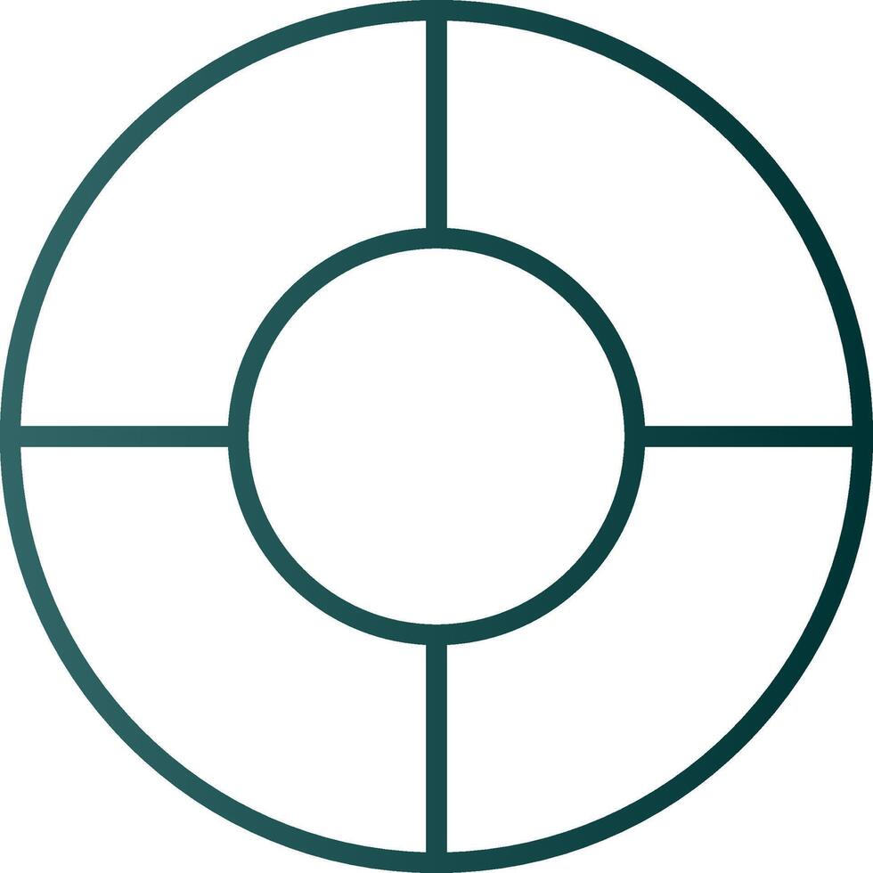 Color Wheel Line Gradient Icon vector