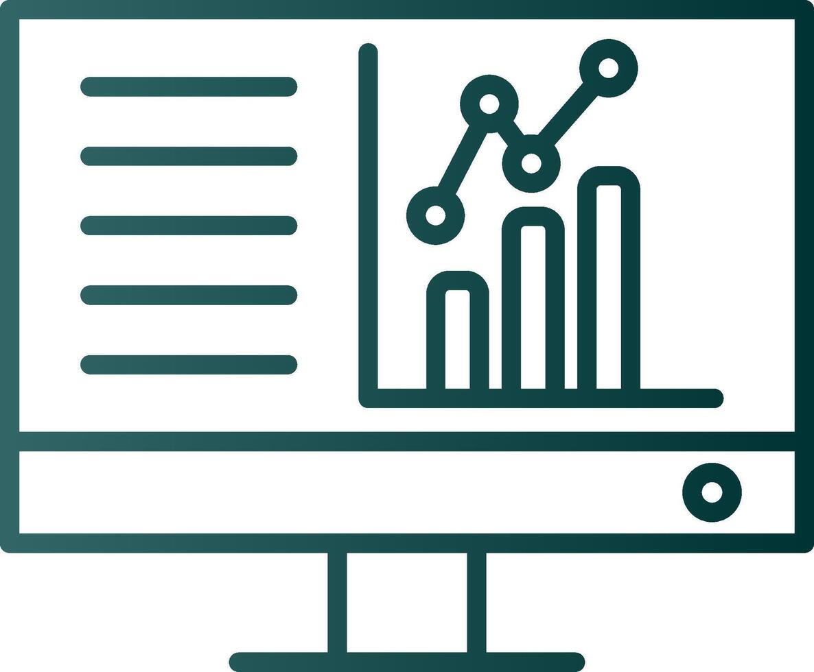 Dashboard Line Gradient Icon vector