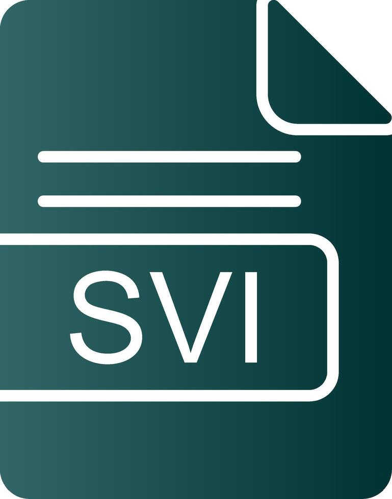 SVI File Format Glyph Gradient Icon vector