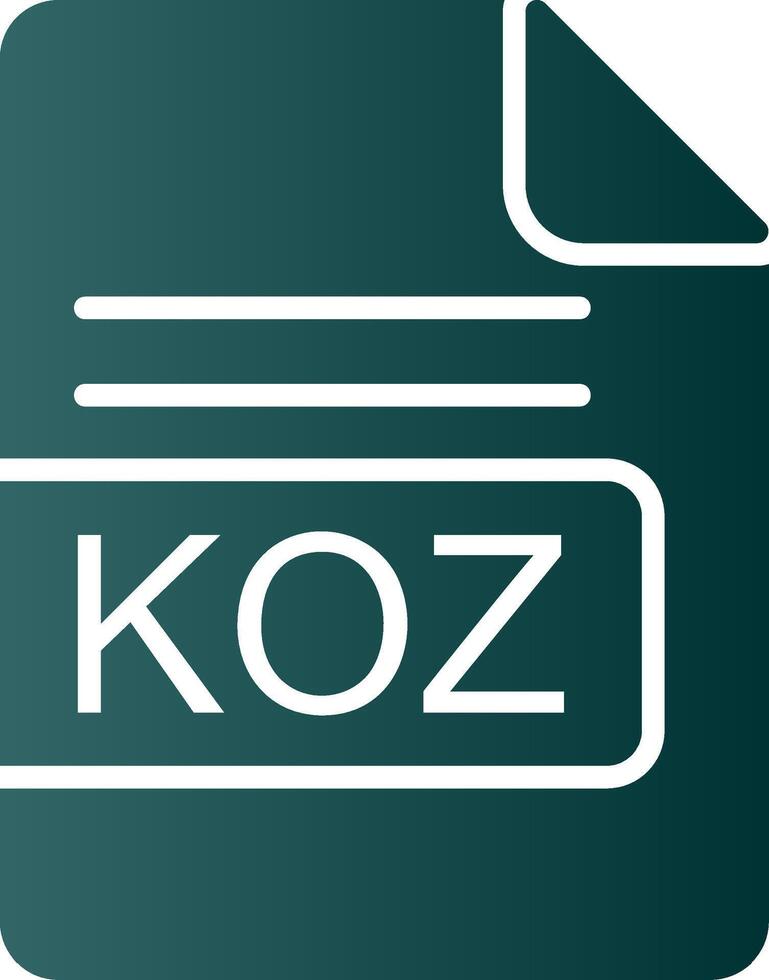 KOZ File Format Glyph Gradient Icon vector