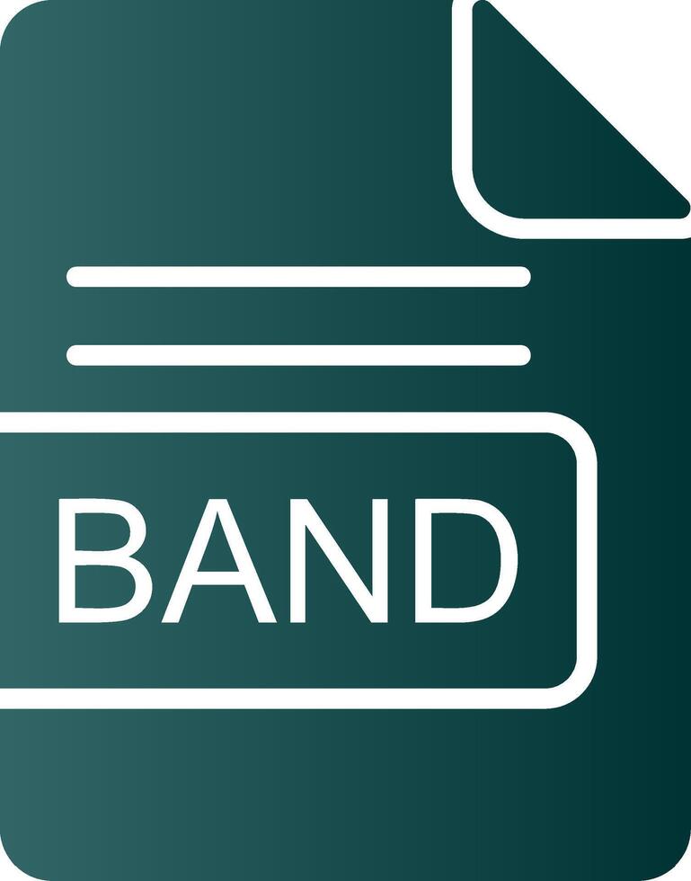 BAND File Format Glyph Gradient Icon vector