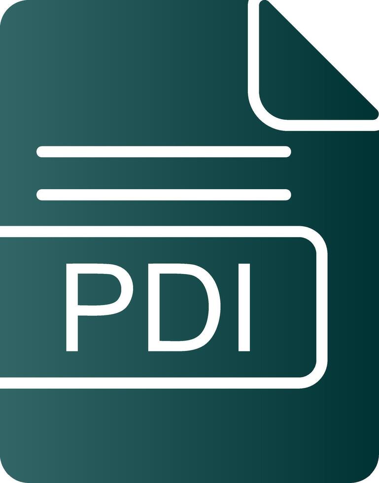 PDI File Format Glyph Gradient Icon vector