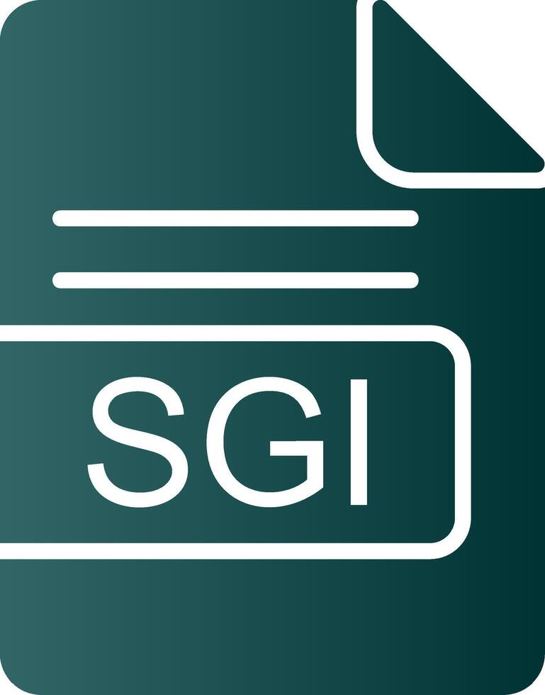 SGI File Format Glyph Gradient Icon vector