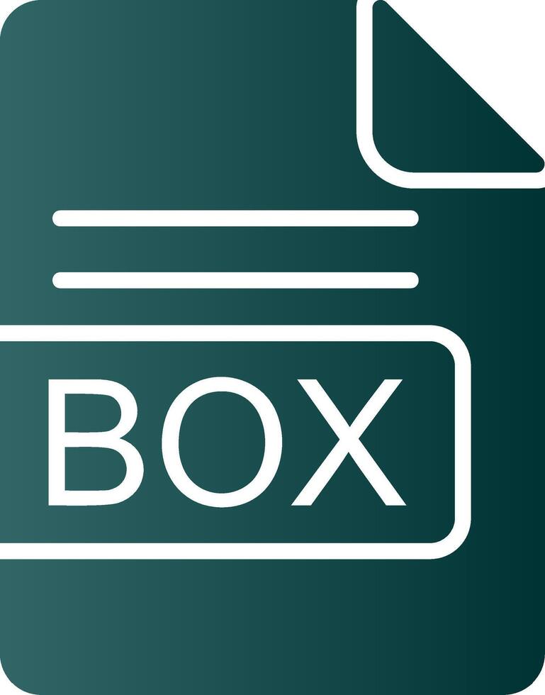 BOX File Format Glyph Gradient Icon vector