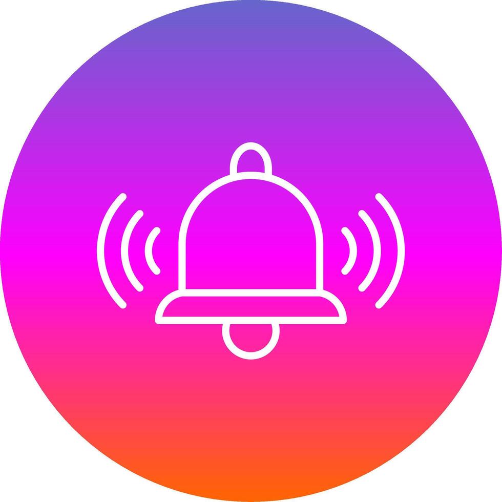 Bell Line Gradient Circle Icon vector