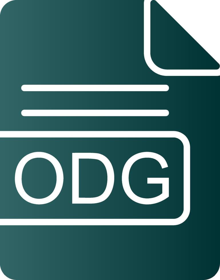 ODG File Format Glyph Gradient Icon vector