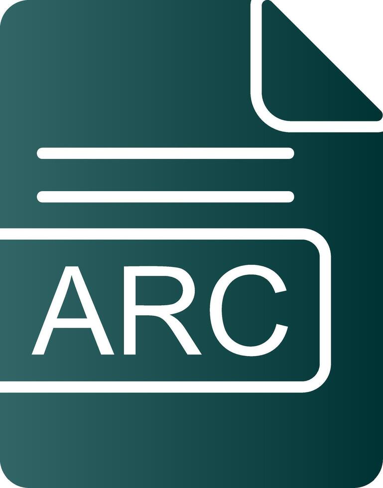 ARC File Format Glyph Gradient Icon vector