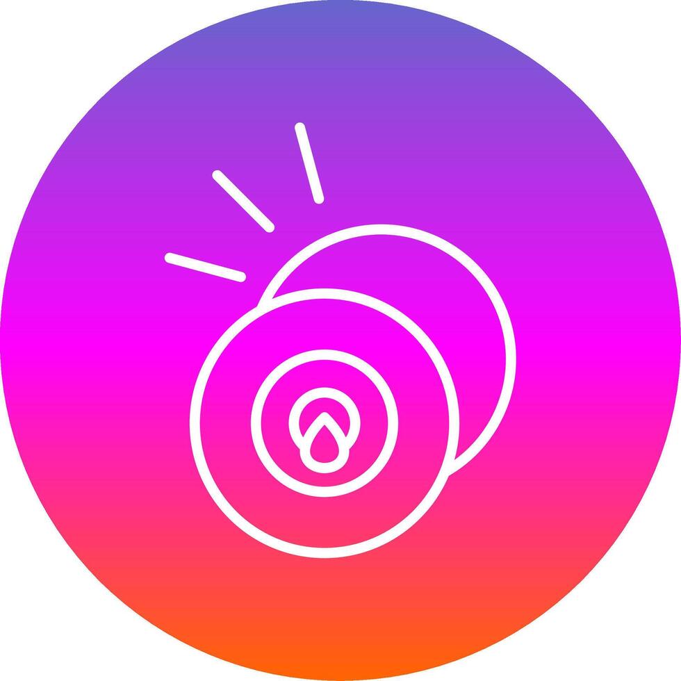 Cymbal Line Gradient Circle Icon vector