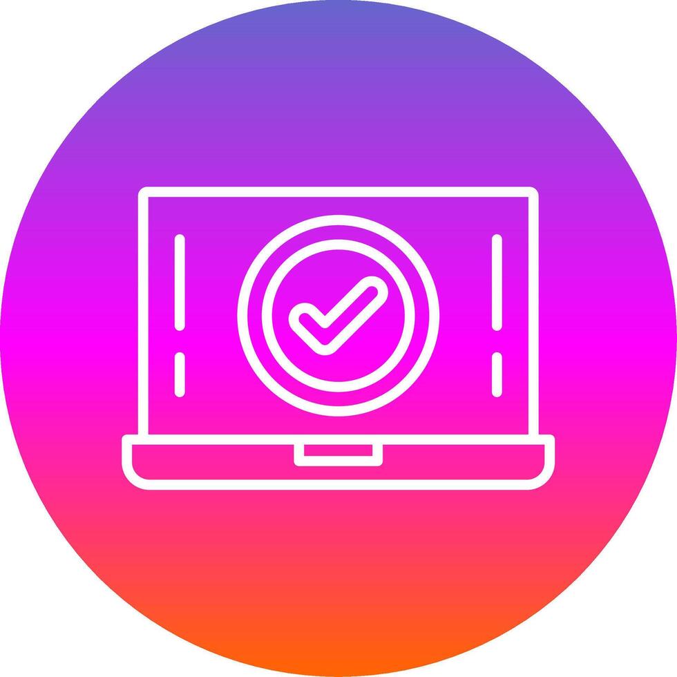 Verified Line Gradient Circle Icon vector