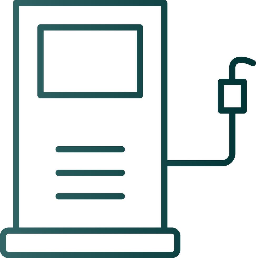 Petrol Station Line Gradient Icon vector