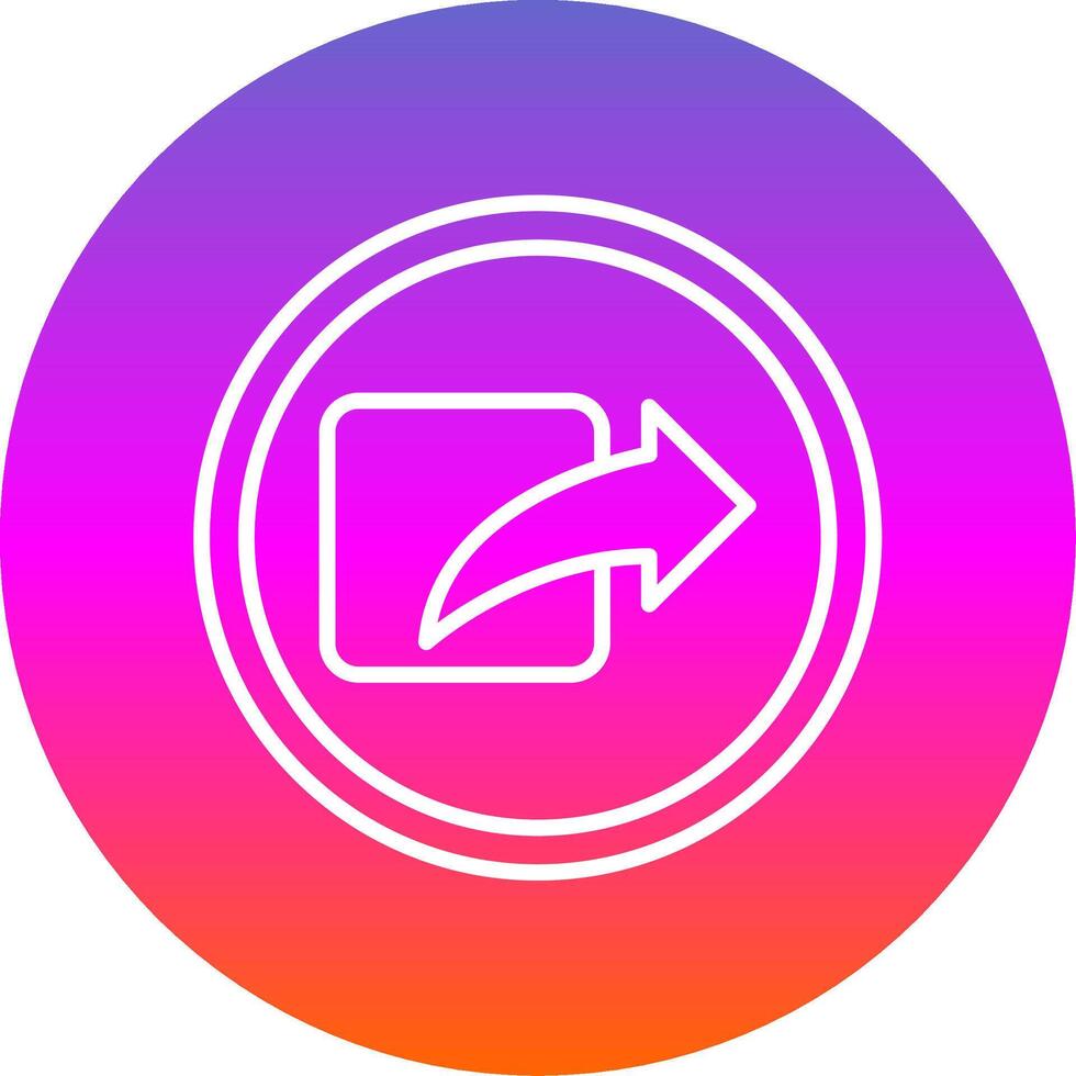 Share Line Gradient Circle Icon vector