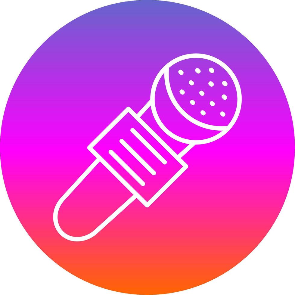 Mic Line Gradient Circle Icon vector