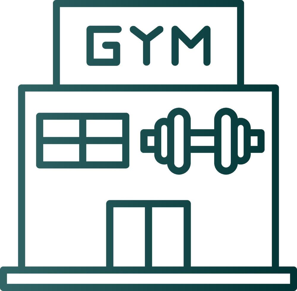 Gym Line Gradient Icon vector