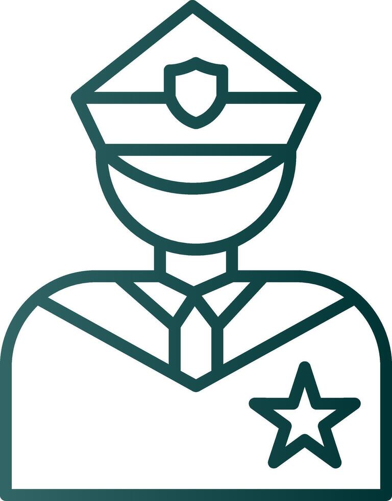 Police Line Gradient Icon vector