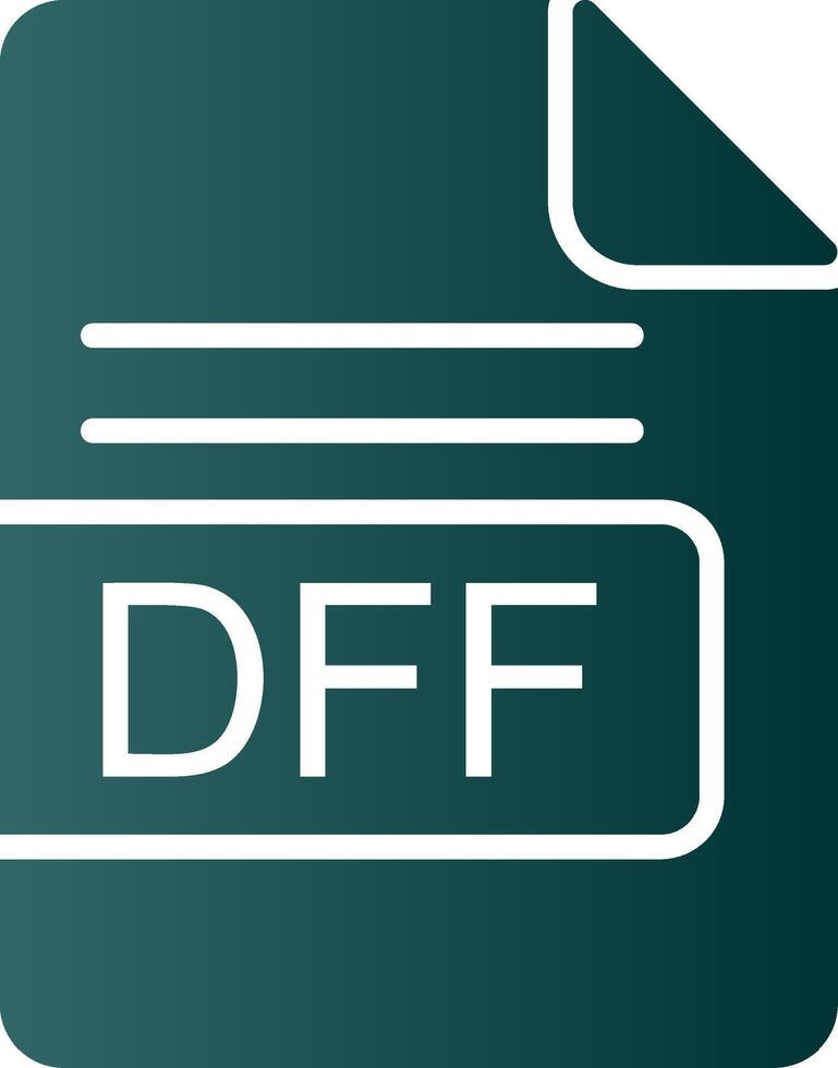 DFF File Format Glyph Gradient Icon vector