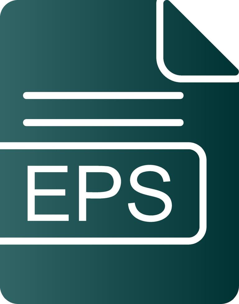 EPS File Format Glyph Gradient Icon vector