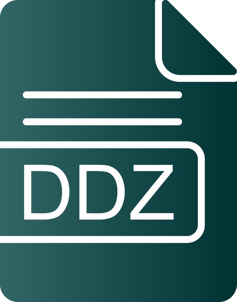 DDZ File Format Glyph Gradient Icon vector