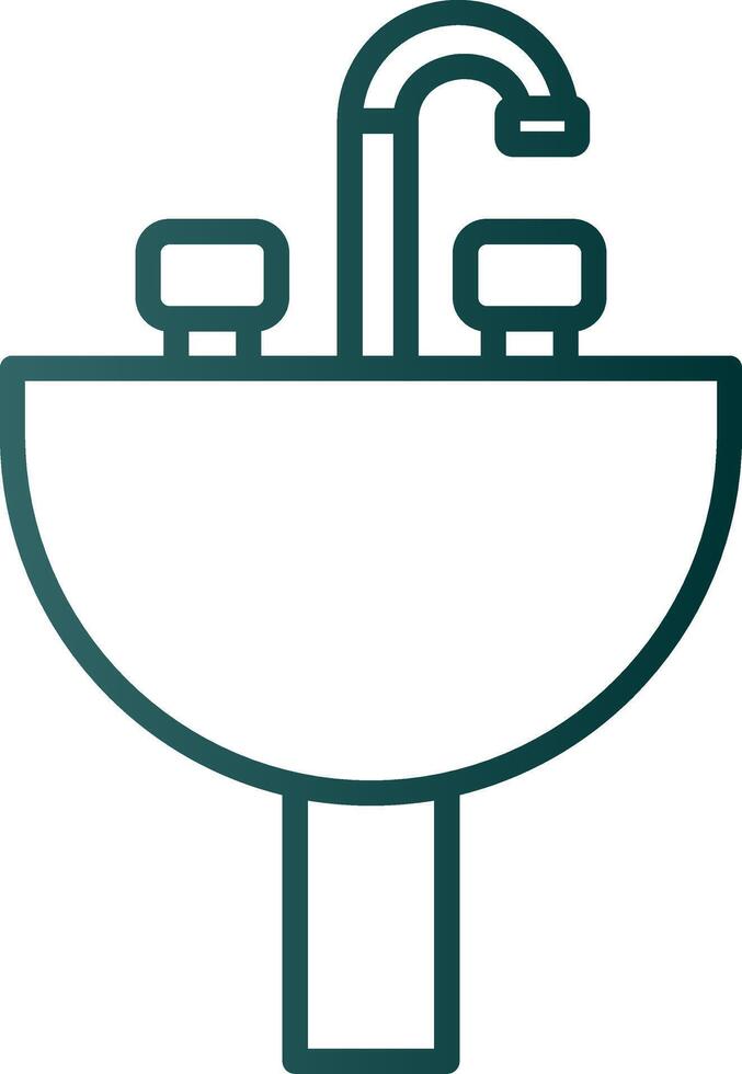 Sink Line Gradient Icon vector