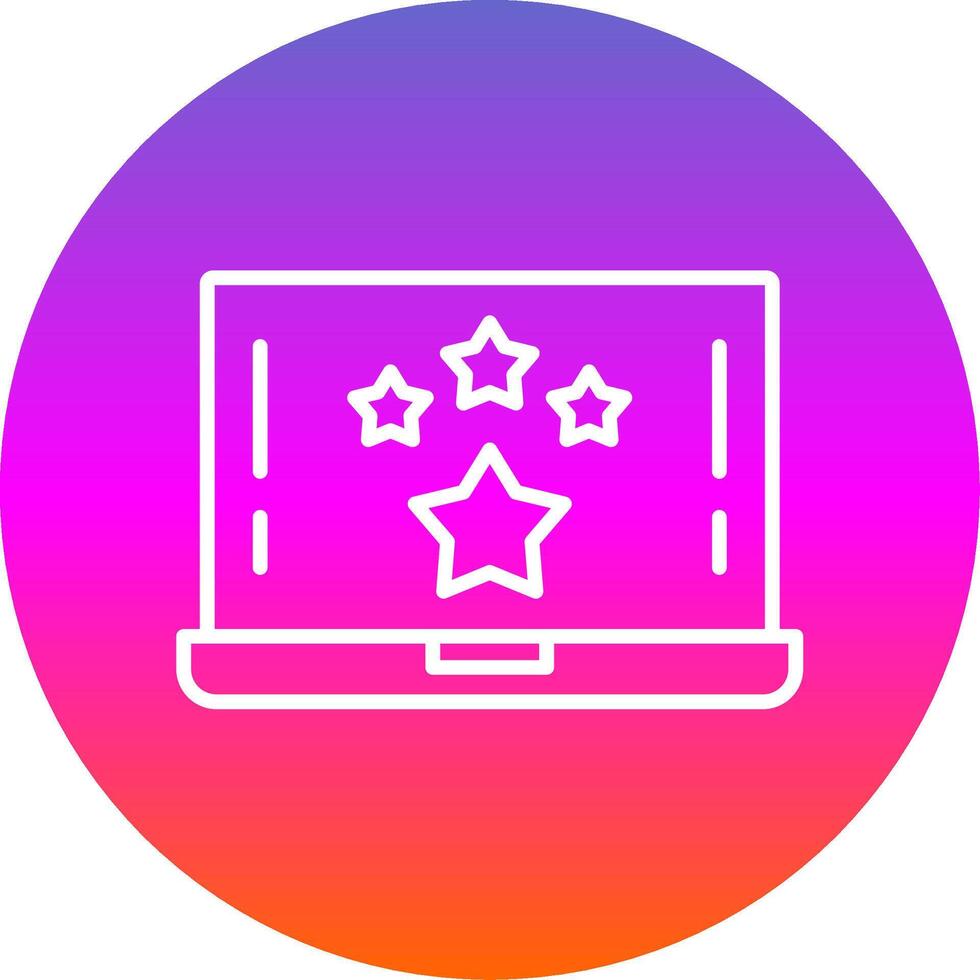 Star Line Gradient Circle Icon vector