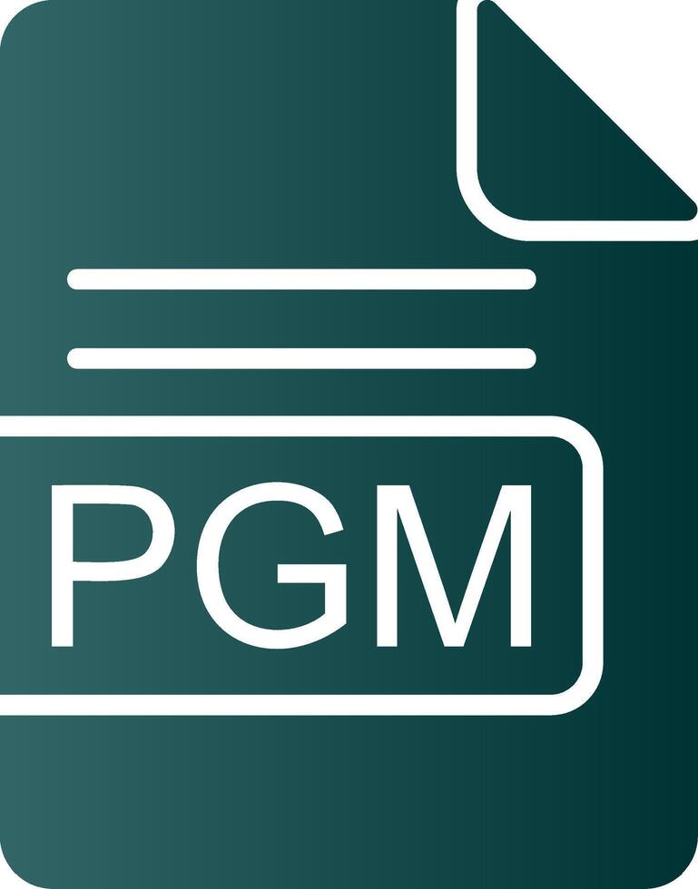 PGM File Format Glyph Gradient Icon vector