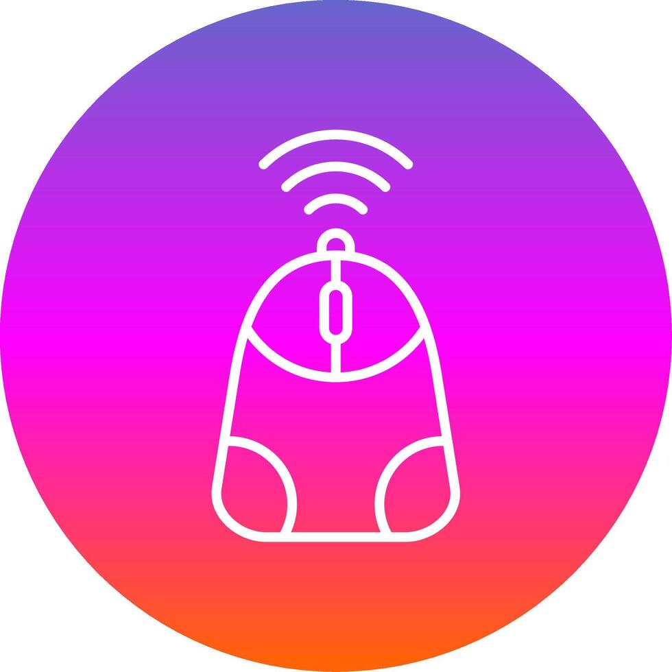Mouse Line Gradient Circle Icon vector