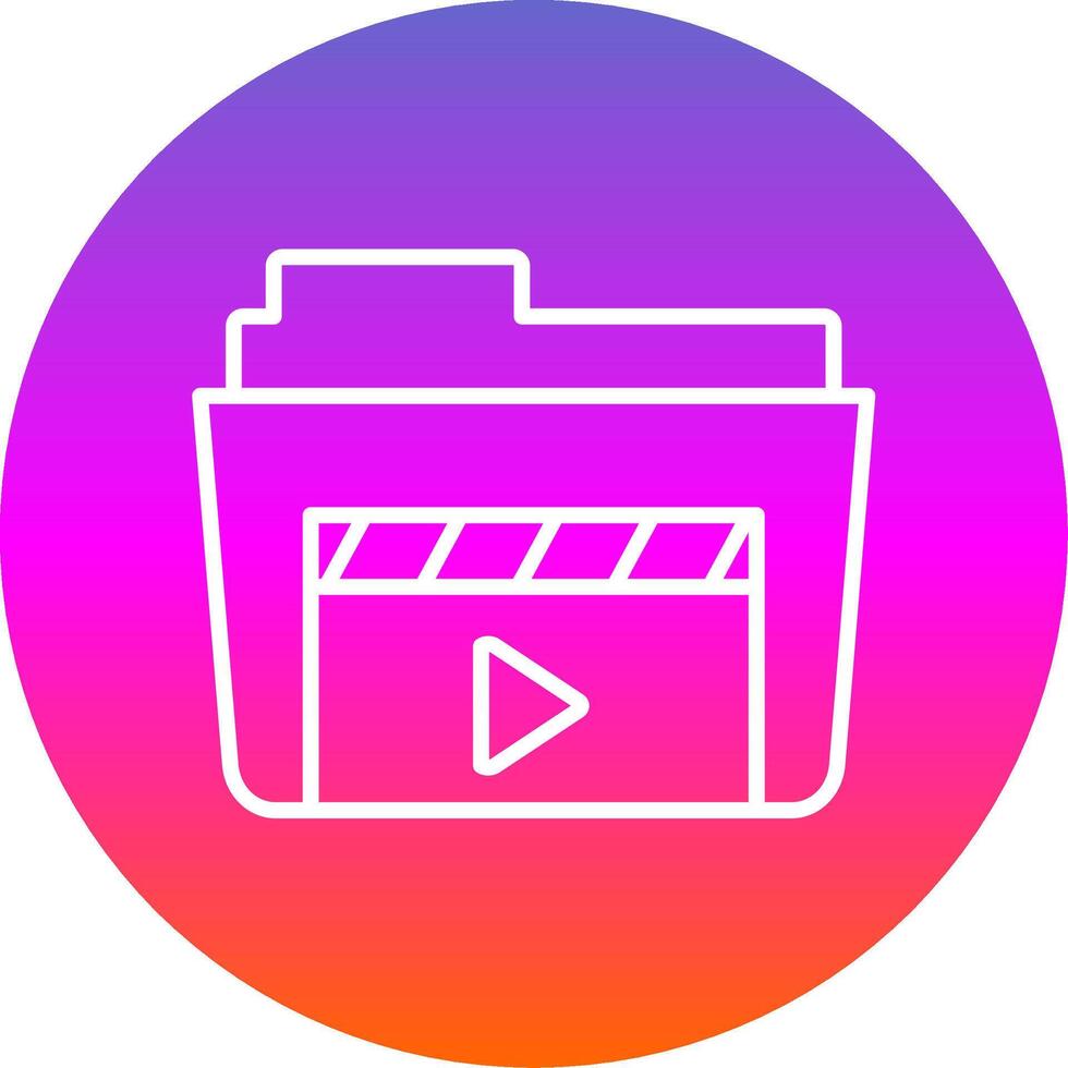 Footage Line Gradient Circle Icon vector