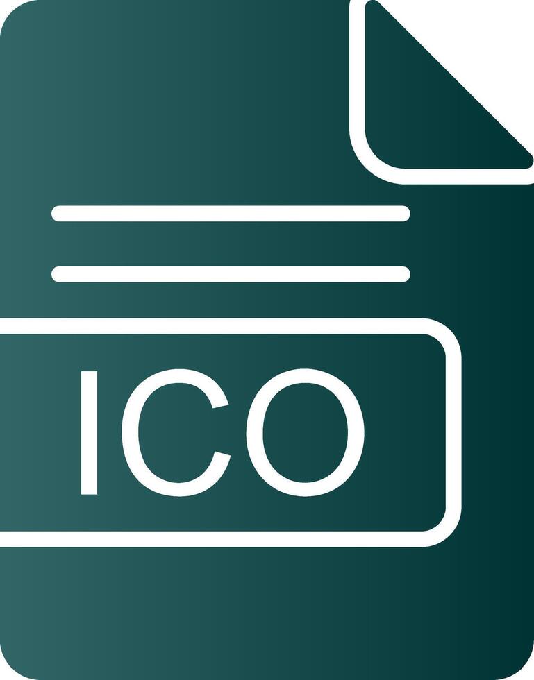 ICO File Format Glyph Gradient Icon vector