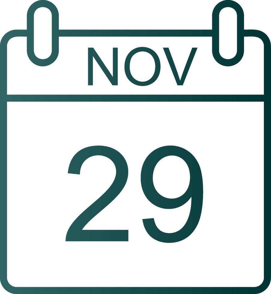 November Line Gradient Icon vector