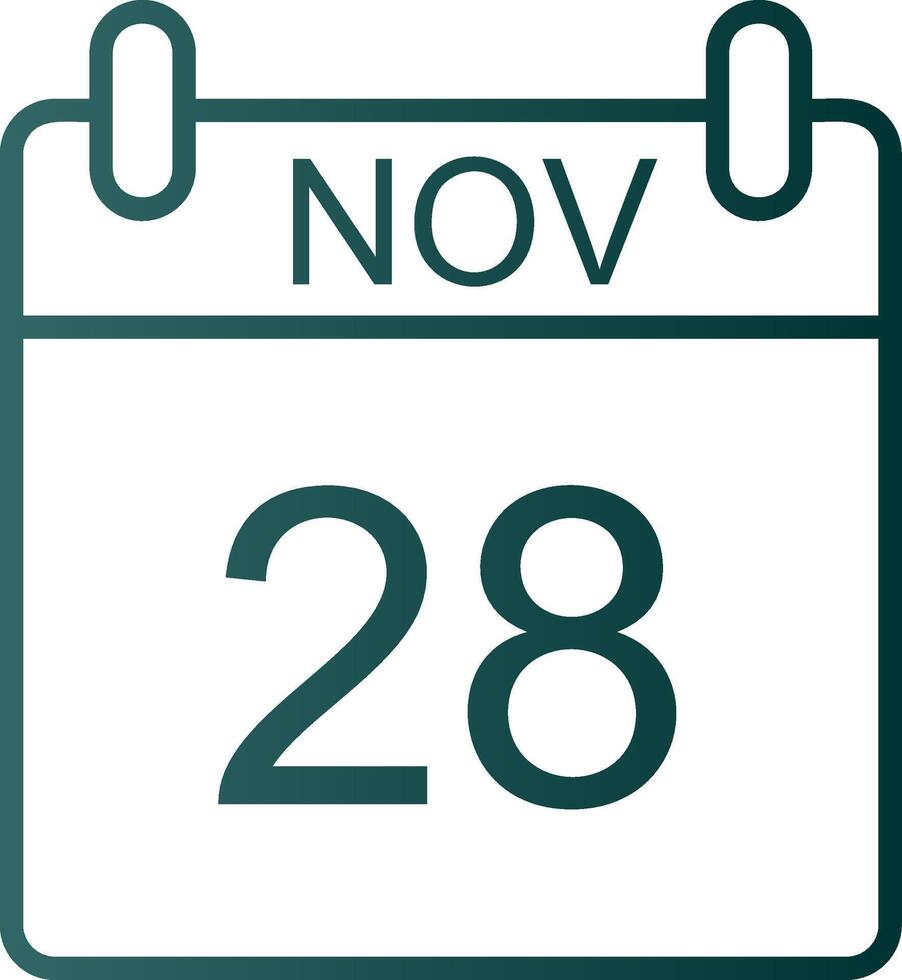 November Line Gradient Icon vector