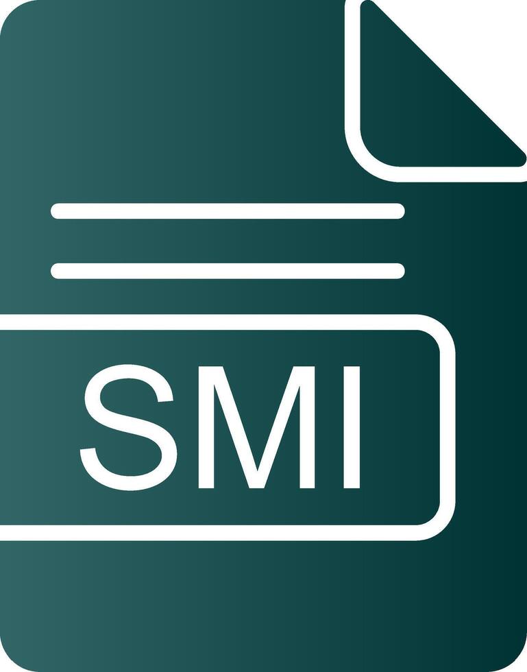 SMI File Format Glyph Gradient Icon vector