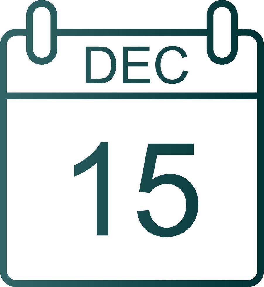 December Line Gradient Icon vector