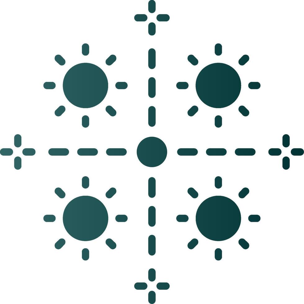 Firework Glyph Gradient Icon vector