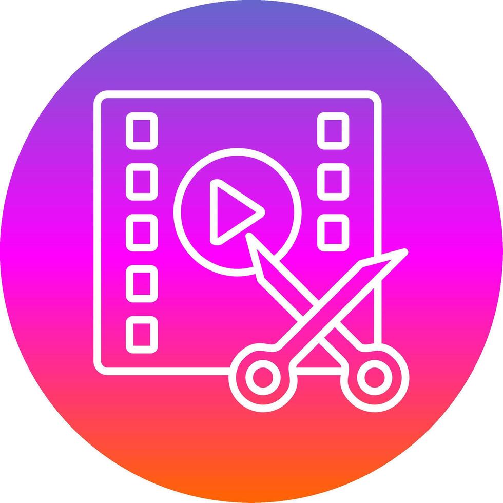 Editing Line Gradient Circle Icon vector