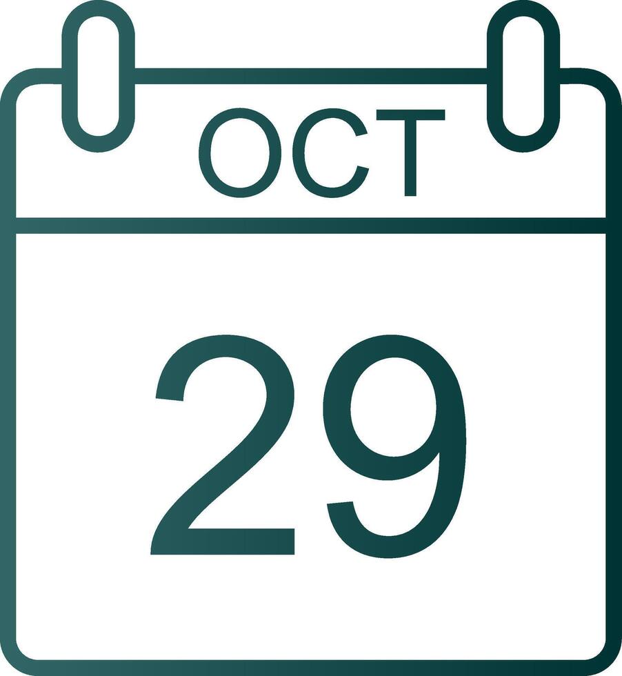 October Line Gradient Icon vector