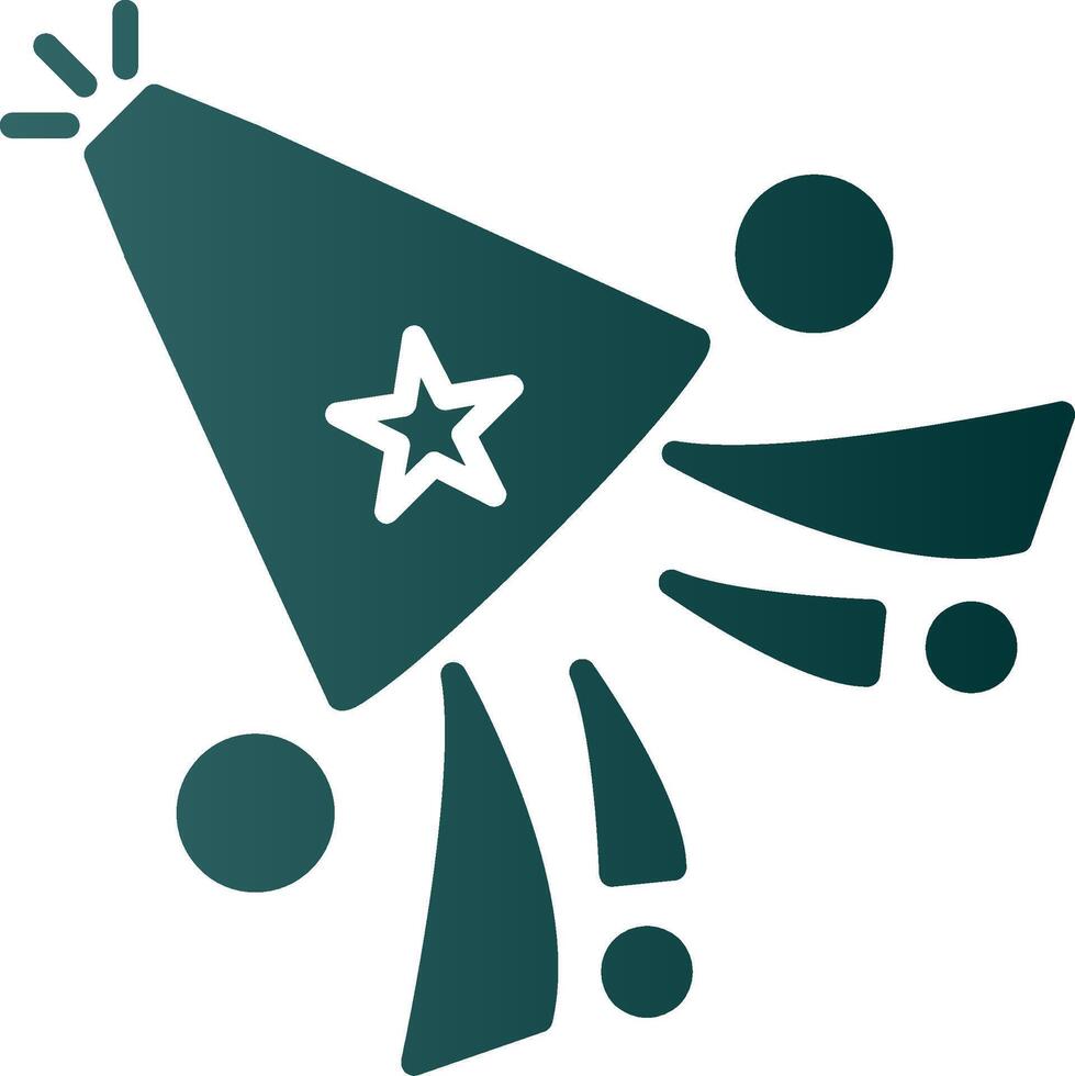 Party Hat Glyph Gradient Icon vector