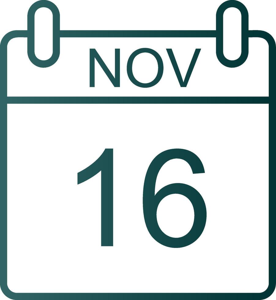 November Line Gradient Icon vector