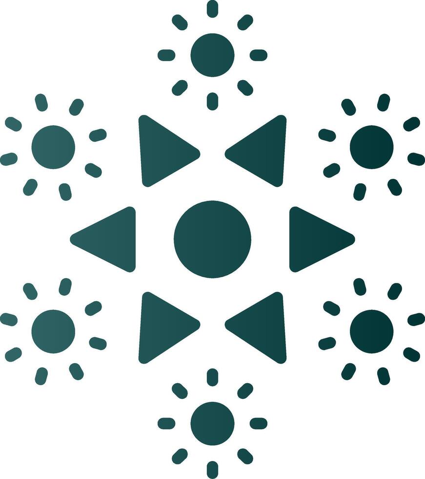 Firework Glyph Gradient Icon vector