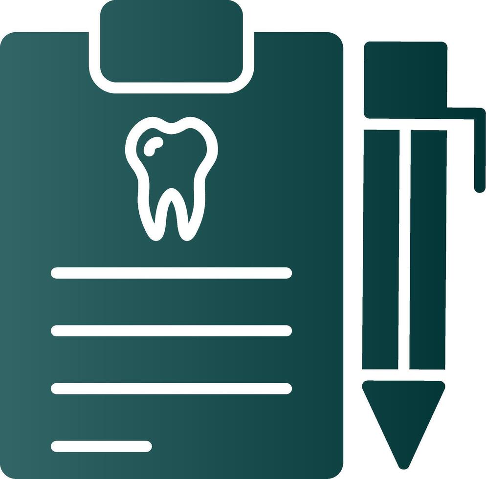 Dental Report Glyph Gradient Icon vector