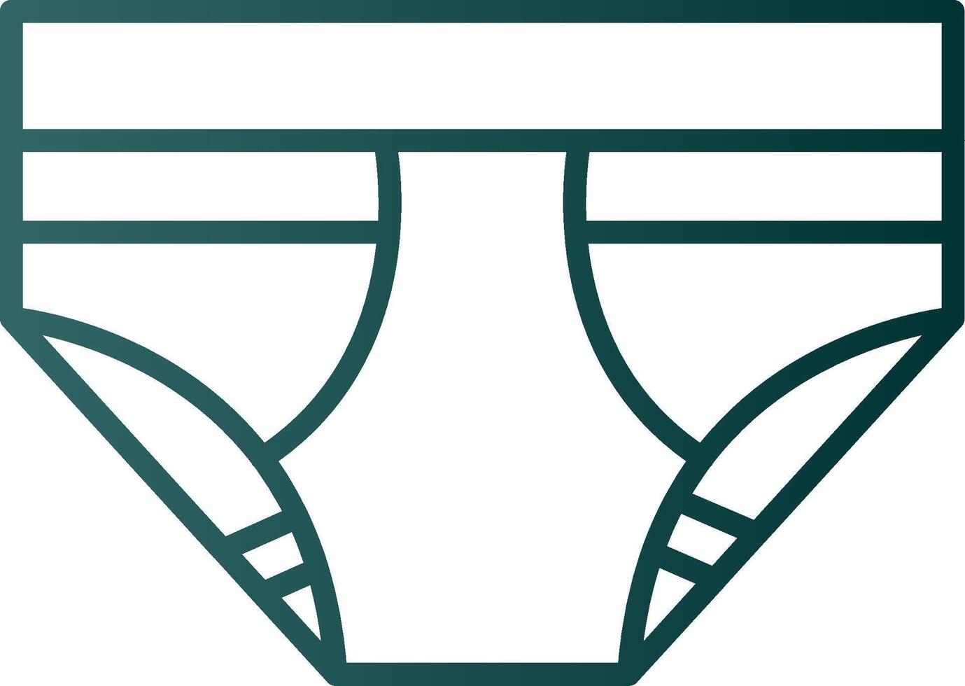 Underwear Line Gradient Icon vector