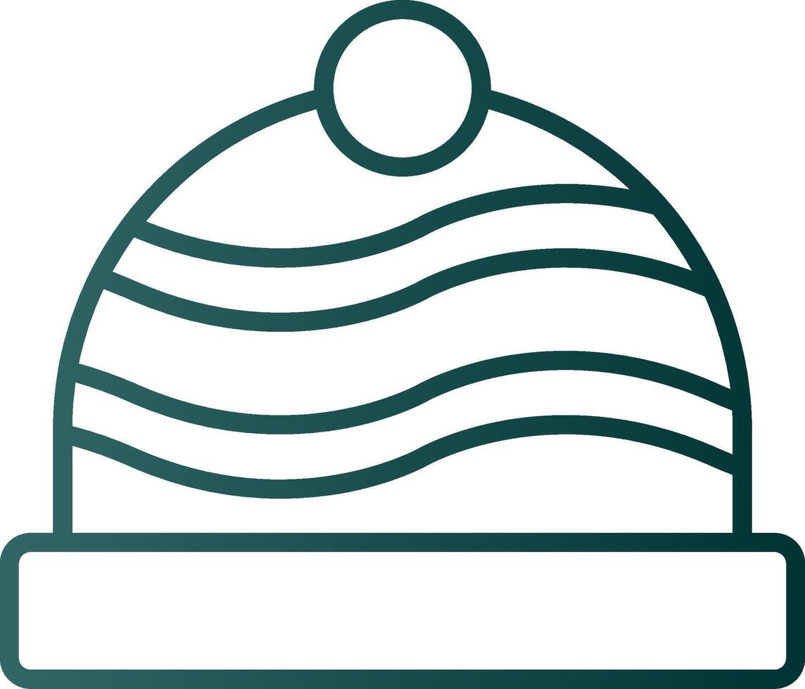 Winter Hat Line Gradient Icon vector