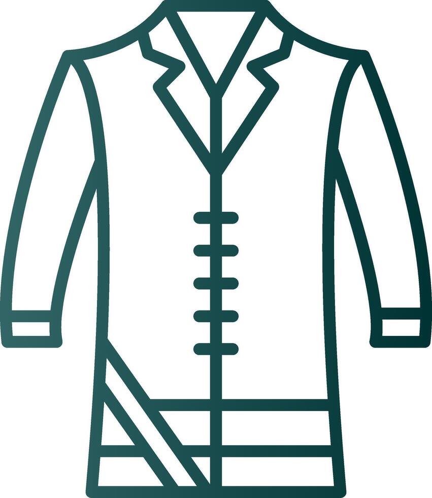 Coat Line Gradient Icon vector