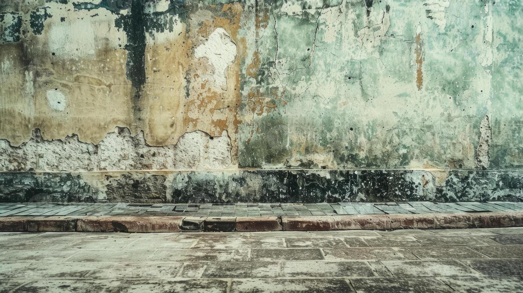 Aged street wall background texture concept. photo